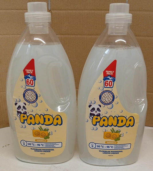 2x Panda Marseille Liquid Laundry Detergent 3L Family Pack
