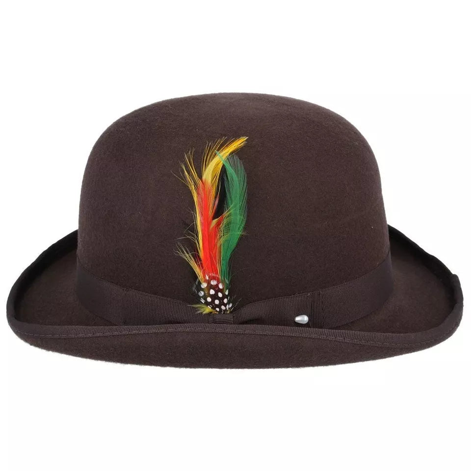 Classic Wool Bowler Hat - Brown - Large: 59cm (7 1/2)