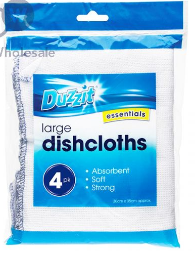 3 x Duzzit Large Dishcloths 30cm X 35cm 4 Pack