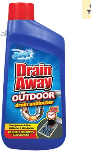 2 x Duzzit Drain Away Outdoor Drain Unblocker - 400ml