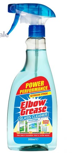 2 x Elbow Grease Glass Cleaner with Vinegar 500ml