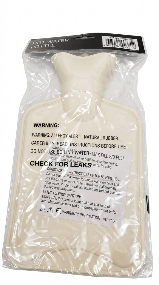 1 Litre Hot Water Bottle – Cream Colour