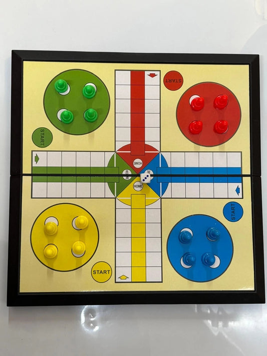 Classic Family Ludo Board Game – 4 Player Set with Dice and Pawns