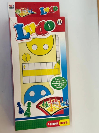 Classic Family Ludo Board Game – 4 Player Set with Dice and Pawns