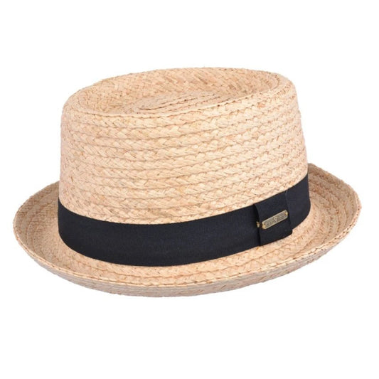 Maz Raffia Straw Pork Pie Hat – Natural | Size: Medium (57cm)