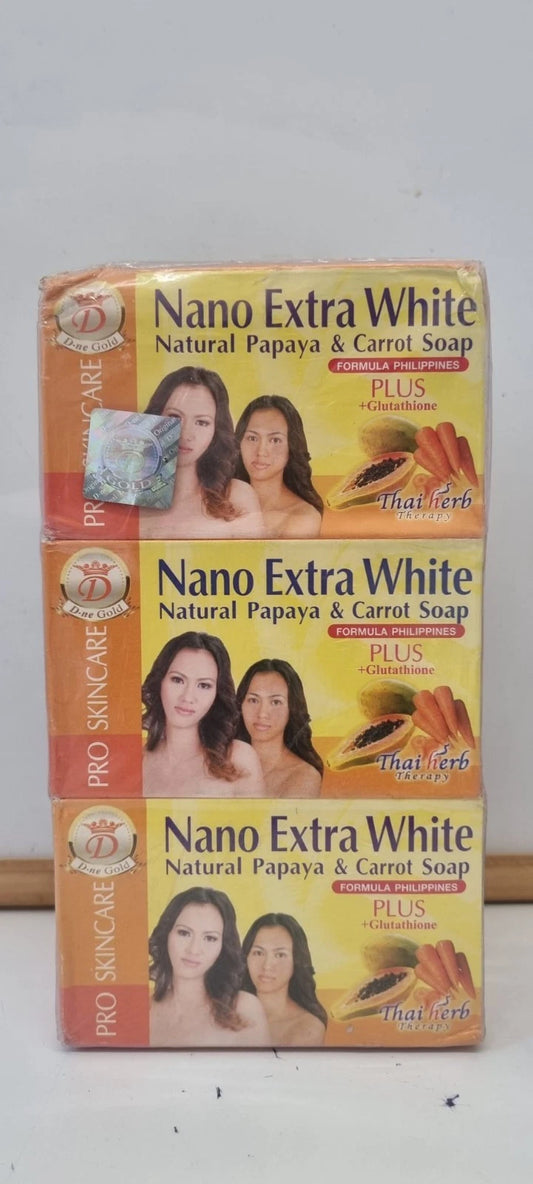 Nano Papaya & Carrot Soap – 3 Bars