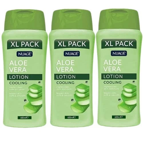 3 x Nuage Aloe Vera Cooling Lotion 600ml - XL
