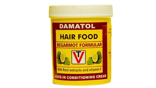 Damatol Hair Food Bergamot Formula 110g – Leave-In Conditioning Cream with Root Extracts & Vitamin E