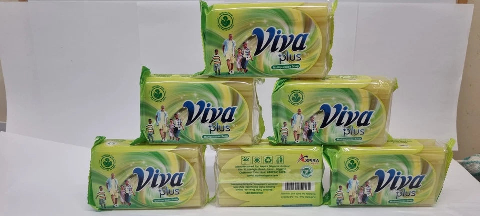6 x Viva Plus Multipurpose Soap – Suitable for All Skin Types – Gentle & Effective Cleanser