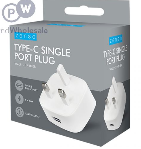 Zenso Single Type C Port Plug Wall Charger