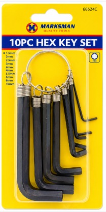 Marksman Black Oxide Hex Key Set 10pc