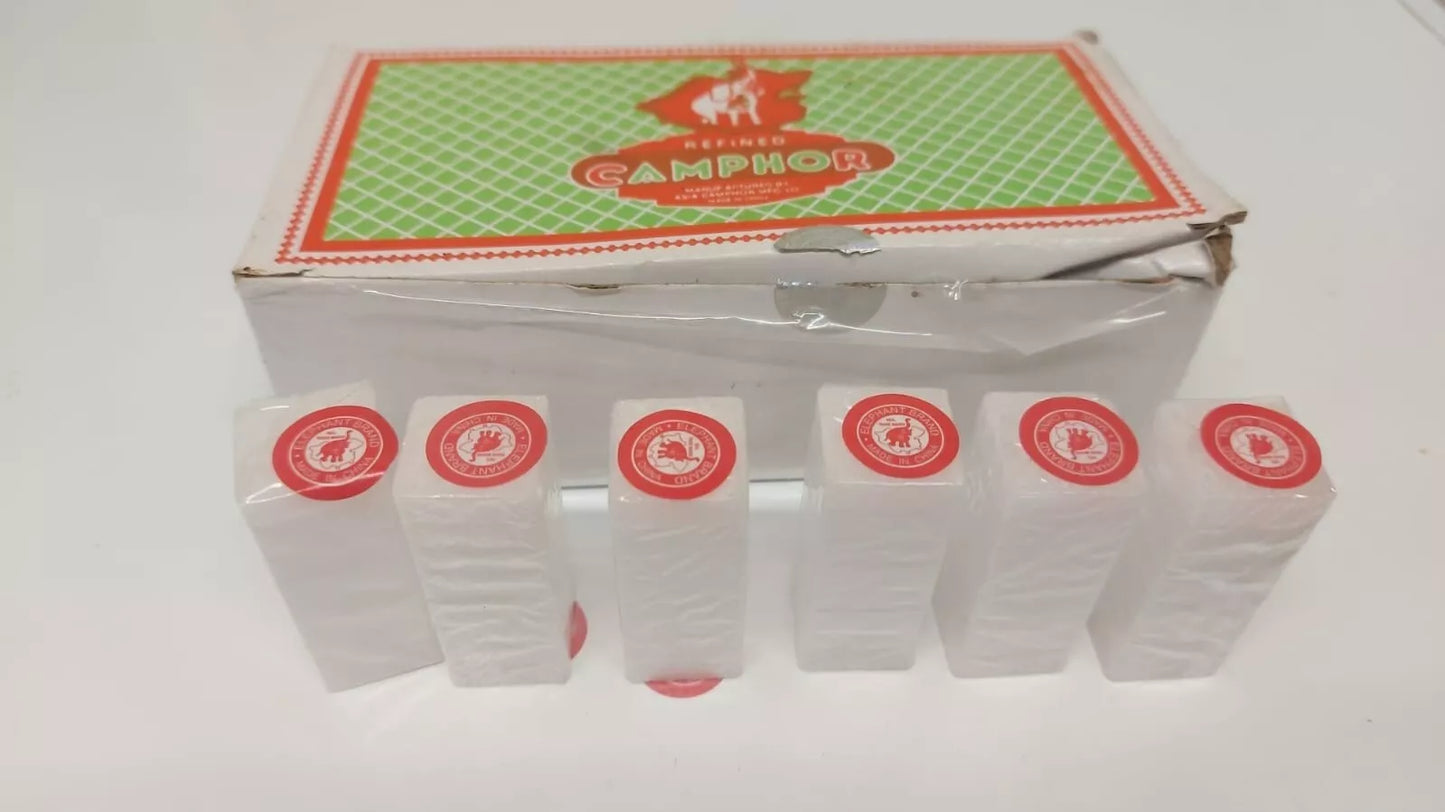 Elephant Refined Camphor / Kafura Pelebe - 6 Roll (8 pieces in a roll)