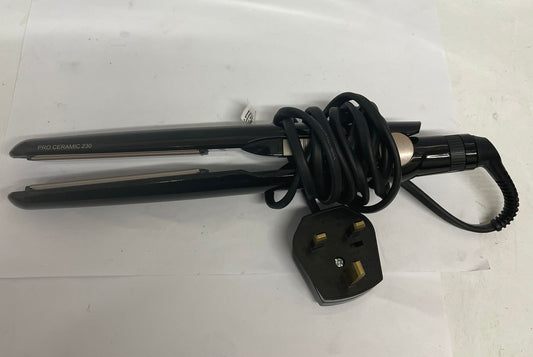 BaByliss Pro Ceramic 230 Hair Straighteners Black Salon Styling Tool