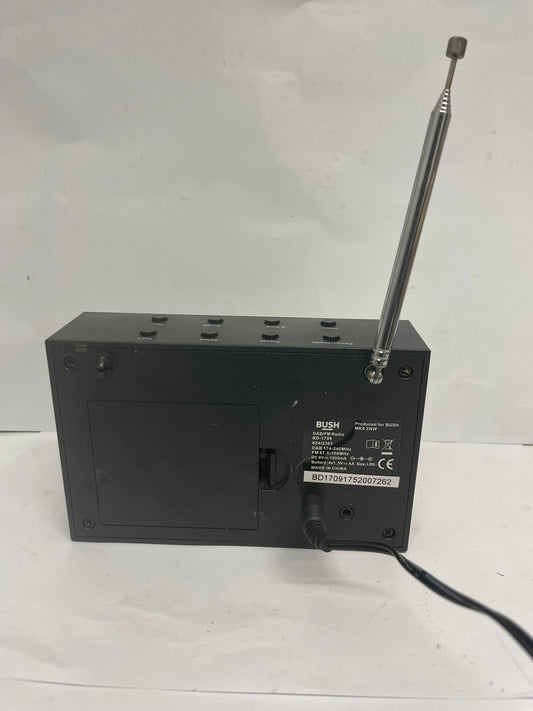 Bush BD-1709 Portable DAB/FM Digital Radio Black With Power Adapter