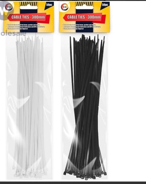 DID Cable Ties Assorted Colours 300mm – 50 Pack