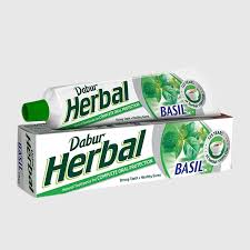 2x Dabur Herbal Toothpaste with Basil – 100% Natural Herbal Oral Care - 2 pieces