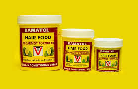 Damatol Hair Food Bergamot Formula 110g – Leave-In Conditioning Cream with Root Extracts & Vitamin E