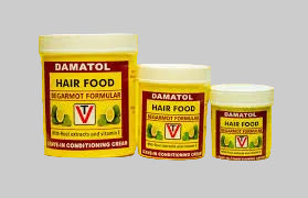 Damatol Hair Food Bergamot Formula 110g – Leave-In Conditioning Cream with Root Extracts & Vitamin E