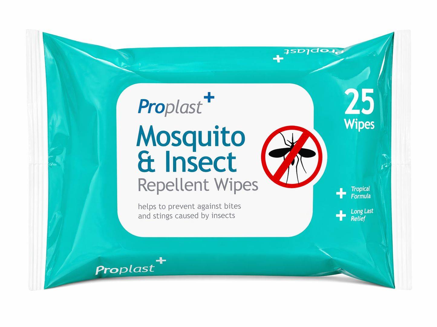 2 x Proplast Mosquito & Insect Repellent Wipes 25 Pack