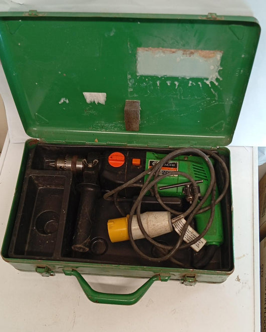 Hitachi DV20T 110V Impact Drill Hammer Drill With Metal Carry Case Vintage