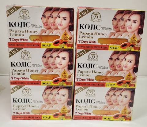 x3 KOJIC Soap, Papaya, Honey, Lemon Gluta Papaya Arbutin, Skin Series