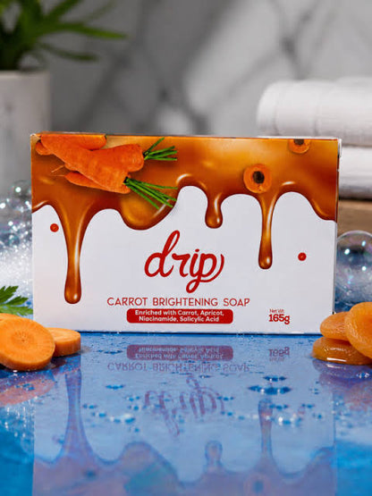 Drip Carrot Brightening Soap X 165g - 1 Pack of 4 Soap