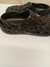Black Diamond-Pattern Slip-On Clogs with Back Strap UK size 8/ EU 42