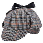 WD1305 - Tweed Deerstalker Hat Blue Colour size 59cm - Large - 7 1/4