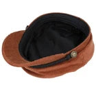 Maz Corduroy Breton Sailor Hat – Orange Captain Fisherman Cap Size L (59cm)
