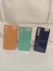 x3 Samsung Galaxy S23 Plus Phone Cases – Dark Blue / Light Blue / Orange Pink