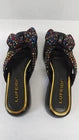 LUFEIDI Women’s Black Slides with Colourful Rhinestone Bow – UK 5.5 (EU 39)