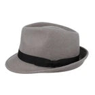 Crushable Wool Trilby Hat - Grey - Large (L): 58 - 59 cm (7 1/4 to 7 3/8)
