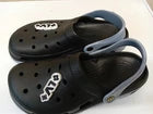 Black Slip-On Clogs with Back Strap & Ventilation Holes – Size UK 9.5 / EU 44