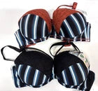 2 x Ladies Underwired Padded Bras - Size 36/80 - Blue Black & Blue Brown