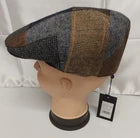 Maz London Patchwork Tweed Flat Cap – Multicolour | Sizes M, L, XL