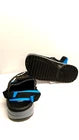 Brand New Unisex Crocs Sandals - Black Blue Strap - Size UK 9.5