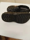 Black Diamond-Pattern Slip-On Clogs with Back Strap UK size 8/ EU 42