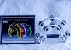 Tambourine 10 in Plastic Frame, Double Row 14 Pair Jingles Handheld Tambourine