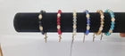 Beaded Crystal Bracelets with Cross Charm – 6 pieces