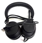 Wired Headphones Black Over Ear USB Headset Stereo Audio