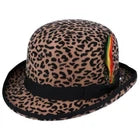 Classic English Wool Bowler Hat - Leopard Medium: 57cm (7 1/4)