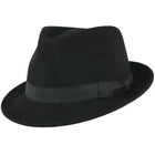 Crushable Wool Felt Trilby Hat - Black X-Large: 61 cm (7 3/4)