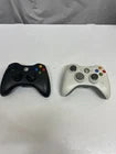 2 × Microsoft Xbox 360 Controllers – Untested – For Parts or Repair