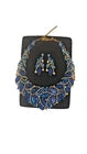 Luxury Blue Crystal Necklace and Earrings Jewellery Set for Women