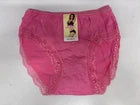 3x Ladies High-Waist Cotton & Lace Panties – Pink (3 Pieces)
