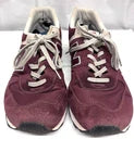 New Balance Trainers Burgundy Suede Mesh Lace-Up Casual Shoes - Size UK 12.5