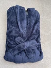 Very Man Everyday Super Soft Dressing Gown With Hood-Navy - Size 4XL/5XL