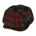Gladwin Bond Harris Tweed Wool Newsboy Cap - Burgundy X-Large (61cm / 7 3/4)