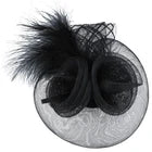 Maz Vintage Fascinator With Elegant Feather – Black – One Size