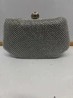 Women’s Silver Rhinestone Clutch Bag – Evening / Party / Wedding